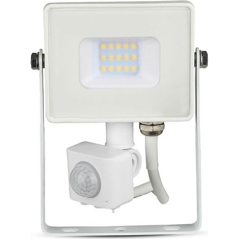 Foco LED Samsung V-TAC de 10 W con sensor de movimiento y crepuscular, blanco frío, IP65
