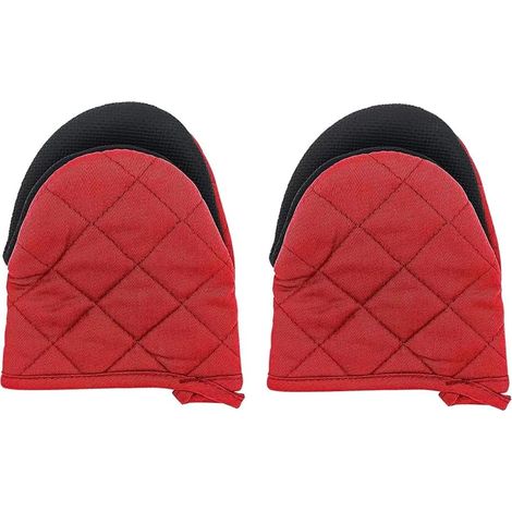 Guantes cortos resistentes al calor, mini guantes de cocina resistentes al calor, superficie antideslizante.
