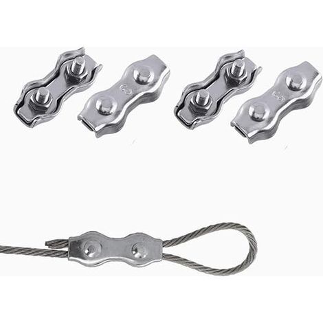 Fascette per cavi in acciaio, fascette, fascette doppie, fascette doppie M3, fascette doppie in acciaio inox, fascette M3 in acciaio inox per fissaggio C-AquaForge (1/5)