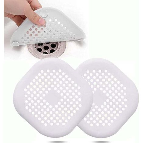 Protecteur de canalisation en silicone 2 pièces, crépine d'évier de cuisine avec ventouse, crépine de couvercle de canalisation de baignoire, crépine d'évier de cuisine et de salle de ba