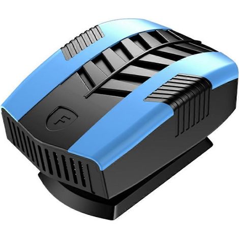 Chauffage/désembuage de pare-brise pour voiture, ventilateur rotatif à 360° pour le chauffage et la climatisation, bleu. (1/5)