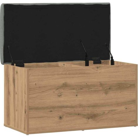 Maison Exclusive - Panca contenitore artigianale in rovere 82x42x45 cm in legno ingegnerizzato (1/5)