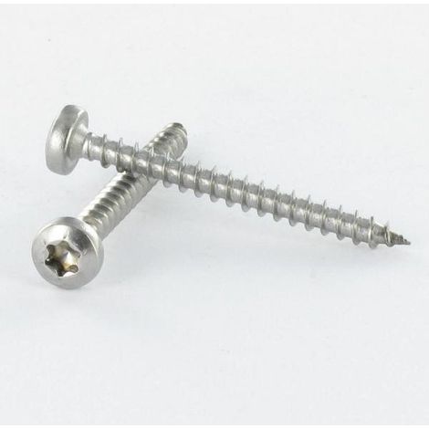 VBA Vis bois agglo Tête ronde TR TORX T15 3.5X20 Inox A4-1 pièce