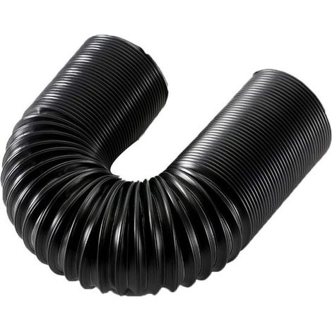 Tuyau flexible de climatisation de 150 mm de diamètre, compatible avec les climatiseurs, hottes aspirantes, sèche-linge et déshumidificateurs, noir, 0,5 m (1/5)