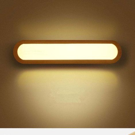 Nordische LED-Wandleuchte aus Massivholz für Schlafzimmer, Flur, Treppenhaus, kreative quadratische Leselampe aus Holz, Inneneinrichtung - Crezuo