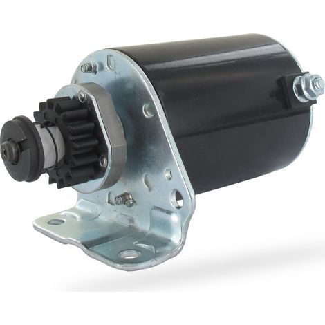 Démarreur électrique - Pignon 16 dents - Induit 98 mm - Pour modèles monocylindres en aluminium BRIGGS & STRATTON - Pièce d'origine 390838, 391177, 392749, 394805, 494325, 497595, 643054, 691262 (1/5)