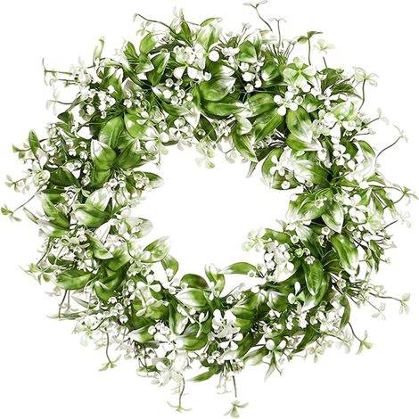 Couronne de printemps artificielle pour porte d'entrée, mariage, décoration intérieure et extérieure (1/4)
