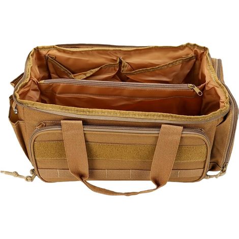 Sac à outils robuste avec poignée rembourrée et fermeture éclair à double sens, fond antidérapant enduit de PU, pour mécaniciens, électriciens, charpentiers et bricoleurs (1/5)