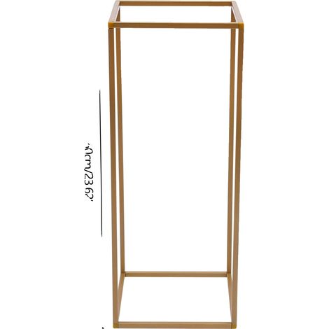 Ensemble de stand à fleurs, design durable, assemblage facile, Or (1/2)