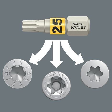 WERA Bit 867 TORX® HF 1/4 ″ TX 20 Länge 25 mm ( 8002899412 ) (1/4)