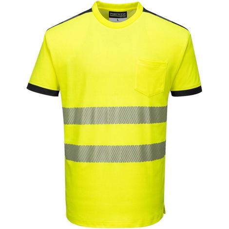 T-shirt Hv Pw3 Couleur : Jaune/noir Taille S - Portwest (1/3)