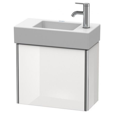 Meuble sous-vasque XSQUARE 397x484x240mm ouverture droite flanelle gris brillant