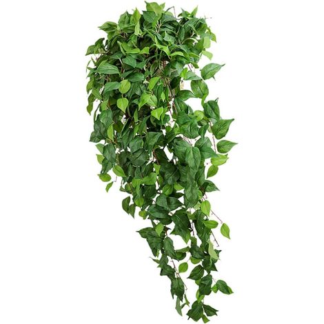 Plante Suspendue Artificielle 1pc en Soie, Verte, Réaliste et Vivante (1/5)