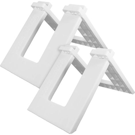 Supports pour vélos et trottinettes, lot de 2, en plastique blanc, supports de vélo portables, pratiques et fonctionnels, pouvant également servir de décoration. (1/5)