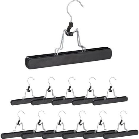 Black trouser hanger pack of 12 (1/5)