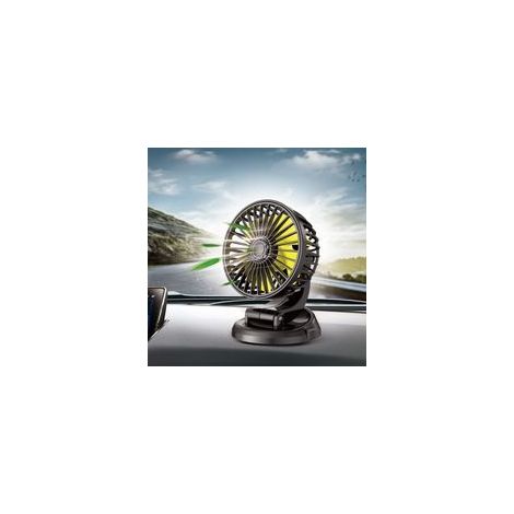 Ventilateur de Batterie à Pile, 12V Allume-Cigare Mini Ventilateur Pince Ventilateur de Refroidissement de Voiture pour Tableau de Bord Ventilateur de Bureau Ventilateur Ventouse (1/5)