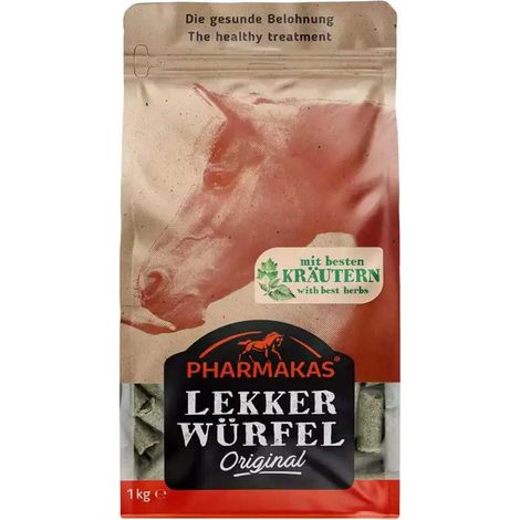 Snack per cavalli 100% naturali al gusto ERBE pharmakas lekkerwurfel herbs 1 kg