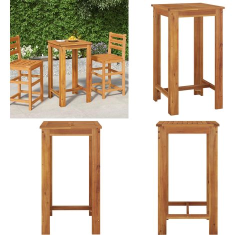 Tavolo da Bar da Giardino 60x60x105 cm Legno Massello di Acacia - Tavolo in legno acacia - Tavolo da pranzo esterno