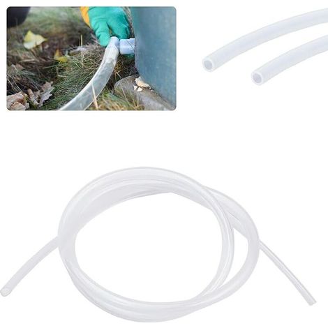 Tuyau en silicone de 2 m x 4 mm, transparent, adapté à un usage alimentaire, tuyau flexible pour le transfert d'eau, air, huile (intérieur : 2 mm, extérieur : 4 mm)