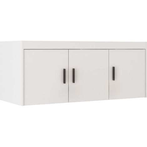 AX LIVING Schrankaufsatz Schlafzimmer Storicos 3T Weiß 133x55,5x53 cm (1/5)
