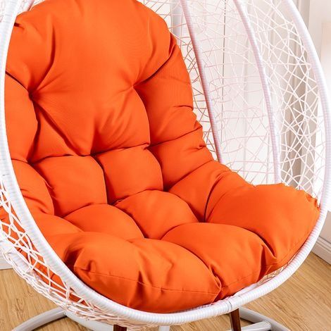 Coussin de balancelle imperméable et épais - Coussin de dossier pour balancelle de jardin uniquement - Coussin anti-salissures, durable et confortable (orange, ) (1/4)