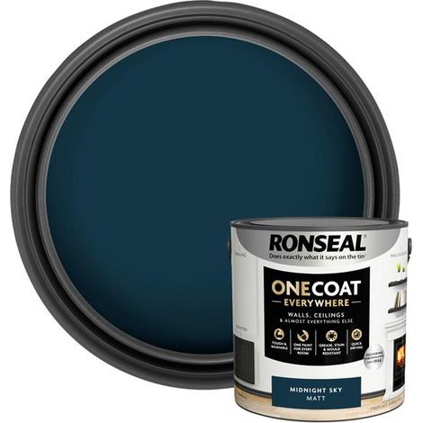 Ronseal One Coat Everywhere Interior Paint Midnight Sky Matt 2.5L