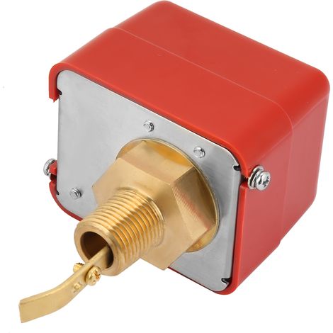 Interrupteur de débit d'eau à palpeur 1/2" raccord fileté contacts SPDT rouge acier inoxydable partiel (1/5)