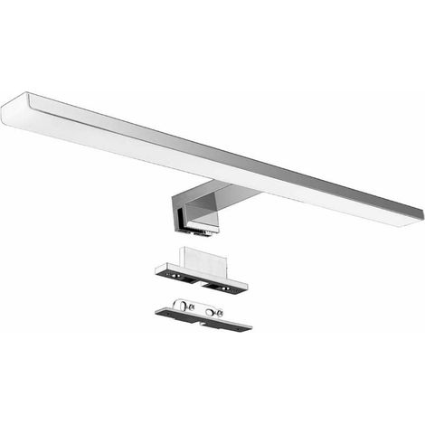 Luce LED per specchio da bagno, 10 W, 820 lm, 50 cm, 4000 K, IP44, 230 V, acciaio al cromo-nichel, 500 mm