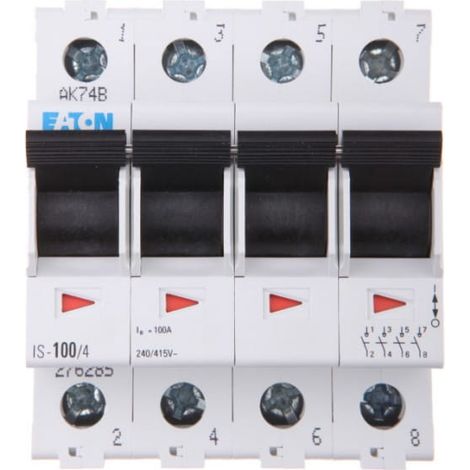 Interruttore Eaton 100A 4 poli IS-100/4 276285
