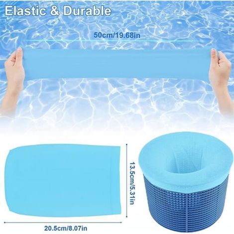 Skimmersocken für Schwimmbecken – 10 Stück – Schutz vor Schmutz – Blau (1/3)