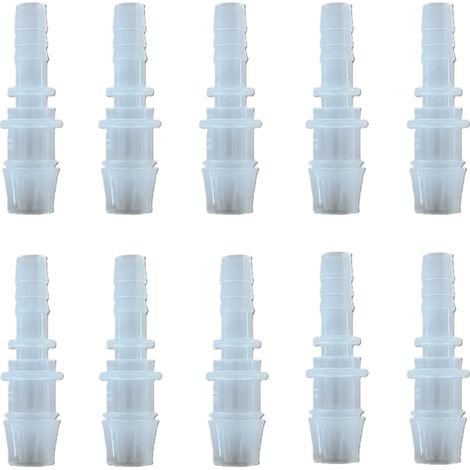 10 raccords réducteurs à embout cannelé pour tuyau d'aquarium, adaptateurs pour pompe à air en PP pour connexion de tuyau en silicone 7,9-11,1 (1/5)