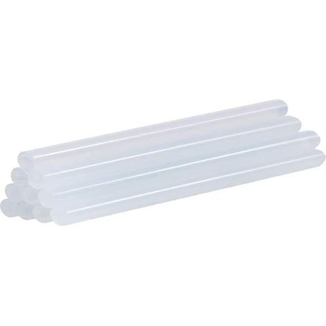 10 stick di colla a caldo trasparenti 7 x 100 mm - Colla extra forte per pistole per colla a caldo, senza solventi, ad asciugatura rapida (1/5)