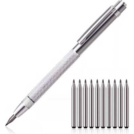 Stylet De Gravure En Verre Céramique Métal Avec Pointe Carbure Tungstène Diamant (1/4)