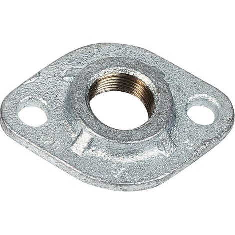 Atusa – Bride fonte galvanisée ovale à visser F 3/4' – Raccord plomberie résistant à la corrosion – Fixation robuste pour environnements humides