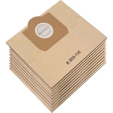 Lot de 10 Sacs Aspirateur pour Karcher 6.959-130.0 WD3 WD3P MV3 Sacs Filtrants en Papier de Rechange pour Aspirateur Wet & Dry, Sac pour Karcher WD3 Premium Accessoires Pièces Détachées (1/4)