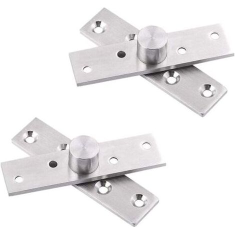 Charnière pivotante à 360 degrés pour porte d'armoire, longueur 75 mm, acier inoxydable (1/4)