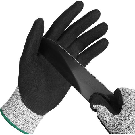 Gant Anti Coupure,Gant Huitre La Protection De Niveau 5 En Treillis Métallique En Acier Inoxydable Convient Aux Gants De Travail Pour Les Huîtres,La Coupe De Viande, Le Jardinage Et La Sculpture(M) (1/5)