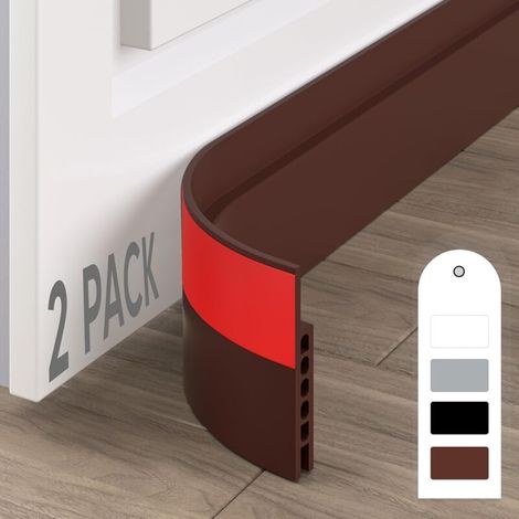 2-teilige Türdichtung, selbstklebender Dichtungsstreifen, strapazierfähiges Silikon, 100 cm, für Zuhause und Büro (1/5)
