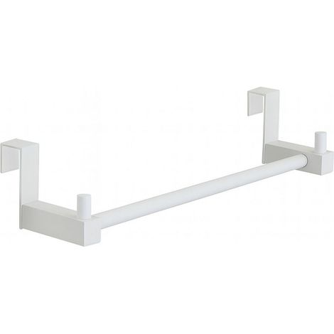 Kibath Toallero sin taladros de 36 cm acabado BLANCO MATE fabricado en acero inoxidable