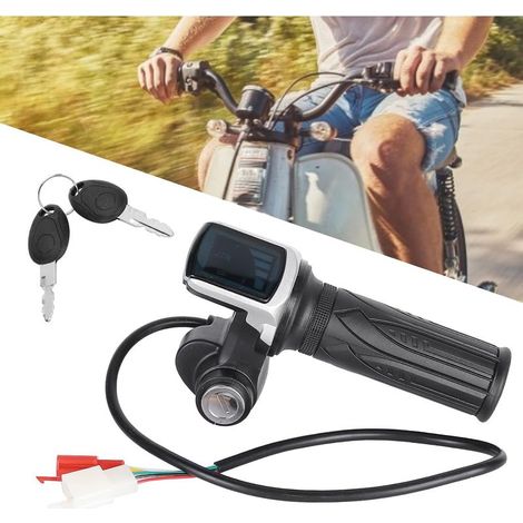 60V LED Compteur Numérique Vélo électrique Scooter Poignée D'accélérateur Poignées et Câble et Interrupteur d'alimentation (1/5)