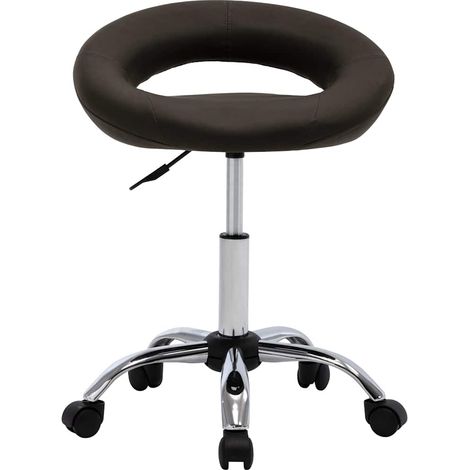 Maison Exclusive - Chaise de travail roulante Marron Similicuir