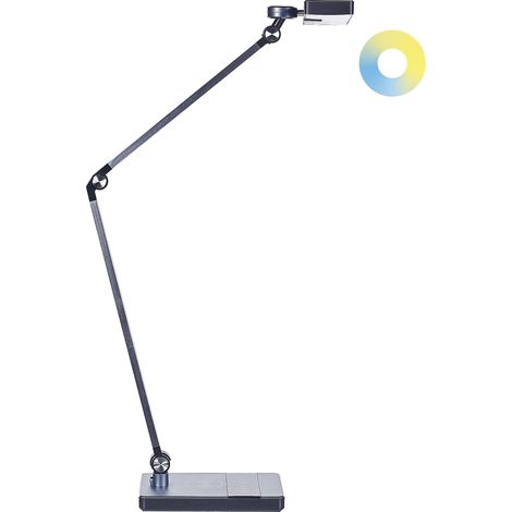 Lampada da tavolo nera LED intensità variabile braccio regolabile Lacerta (1/5)