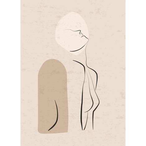 Papier peint panoramique - Femme Boho - 130 cm x 181 cm (1/2)
