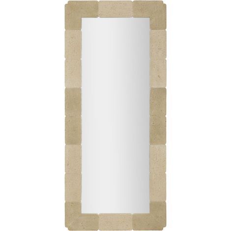 Specchio da parete rettangolare in poliresina effetto pietra 70x160 cm (1/5)
