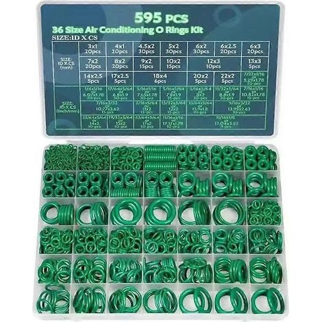 Joints toriques pour compresseur de climatisation automobile - Kit de réparation - 18 tailles