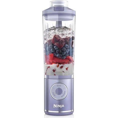 Ninja – Blender portable 570 ml – Puissant 700W – 3 programmes de mixage – Design léger et ergonomique – Nettoyage facile au lave-vaisselle