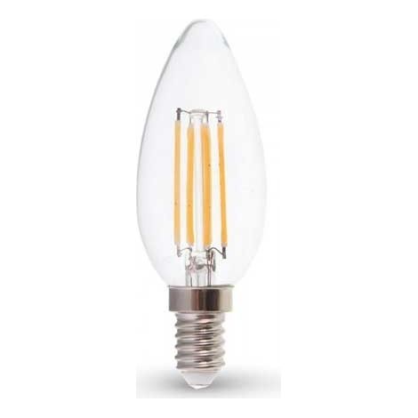 V-TAC VT-2127 ampoule bougie filament led e14 6W blanc neutre 4000K - SKU 7424