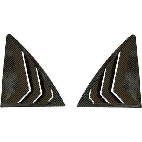 Garniture de volet latéral de persienne arrière de voiture en fibre de carbone (1/5)