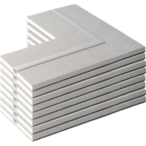 Semilavorato cartongesso fibra alluminio luce led angolo 14,5x29x29 cm 8 pezzi (1/5)