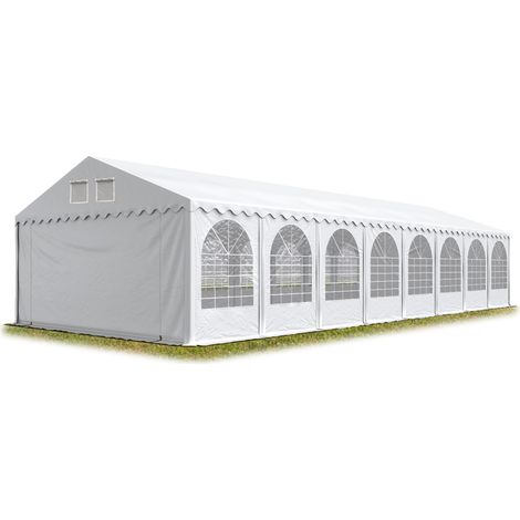 TOOLPORT 6x20m XXL tente de réception, PVC 800 N anti-feu, H. 2,6m, blanc (1/5)